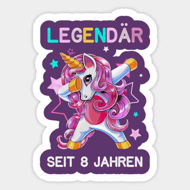 8th birthday unicorn Sticker by NI78